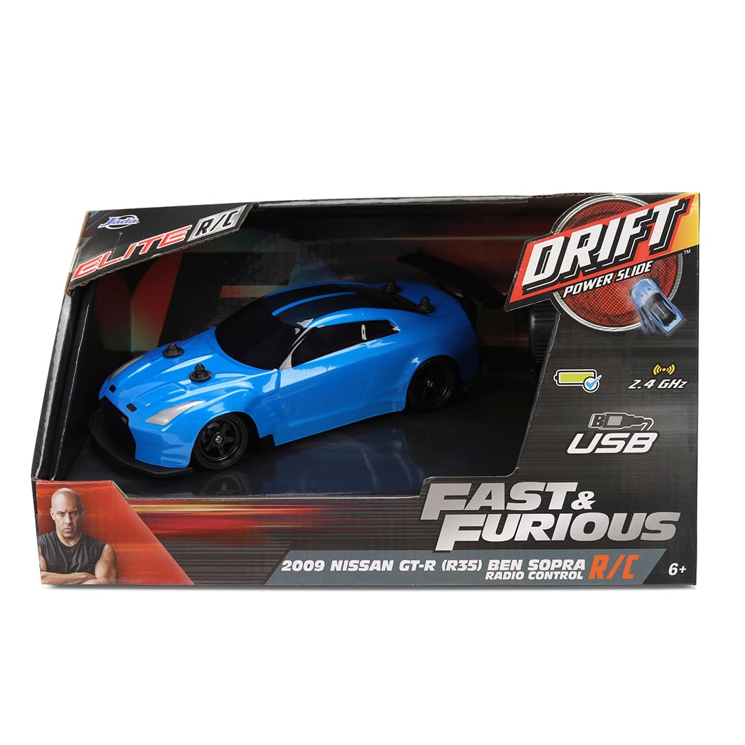 Jada Toys Fast and Furious RC Drift Car - Nissan GT-R R35 Ben